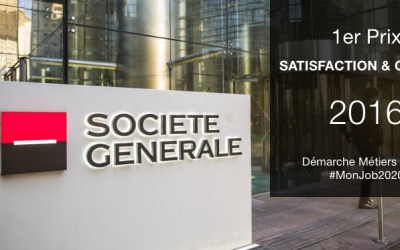1er Prix « Satisfaction et Qualité » pour la démarche métiers BDDF à la Société Générale